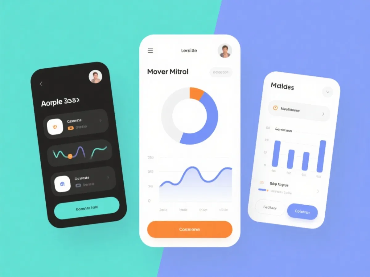 移动端应用界面示意图